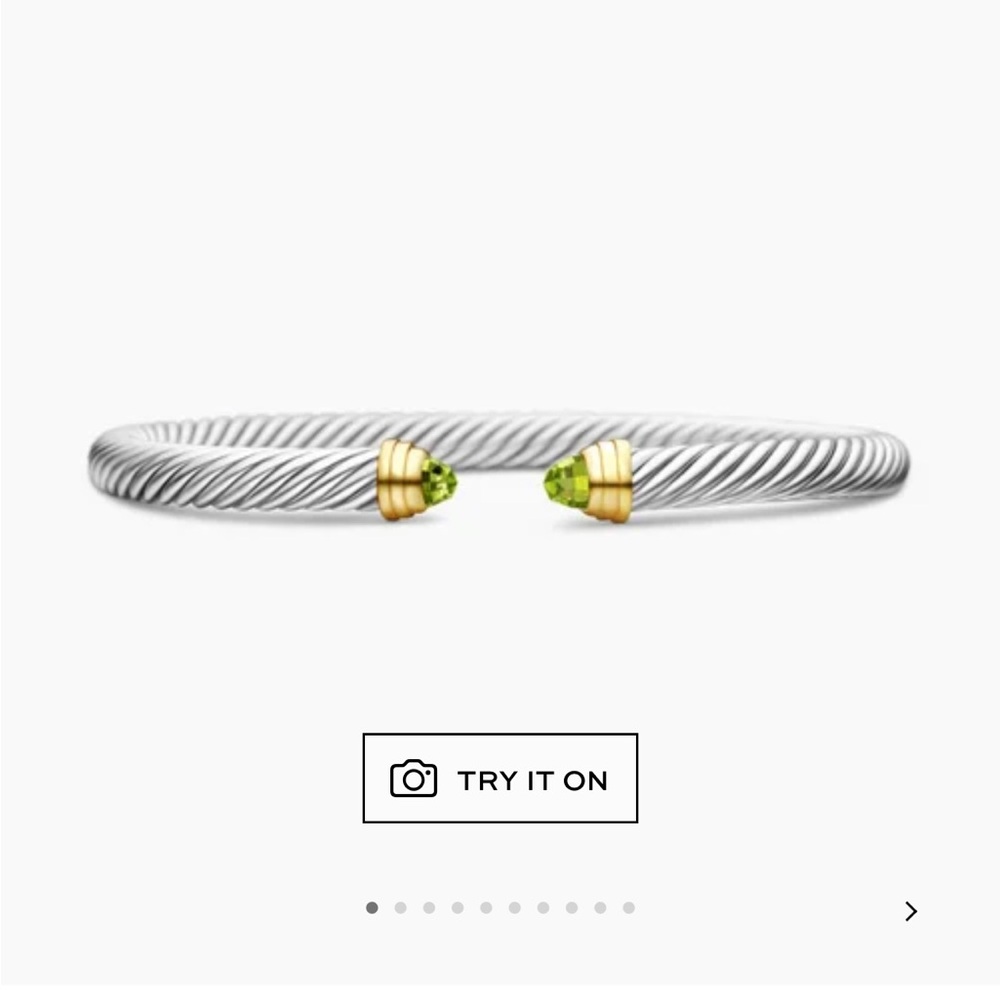 David Yurman Classic Cable Bracelet Peridot